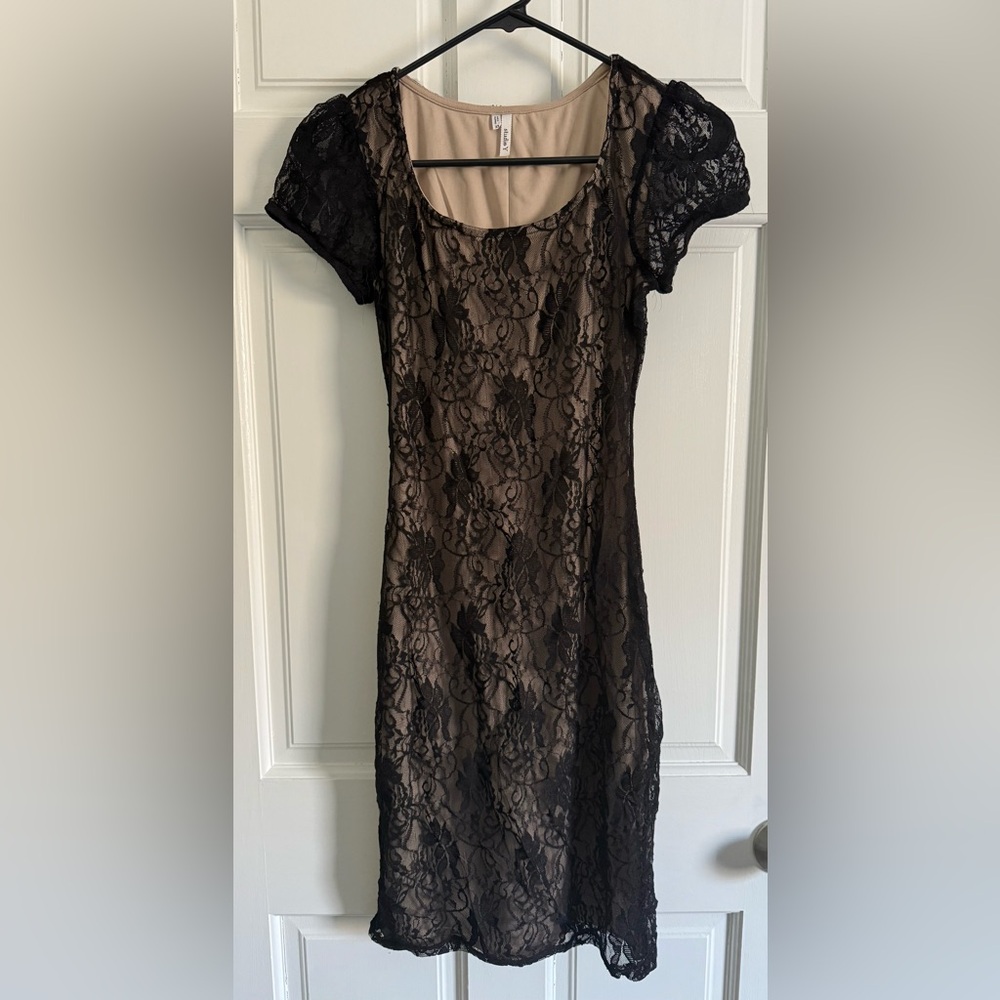 Studio Y Black Lace Mini Dress